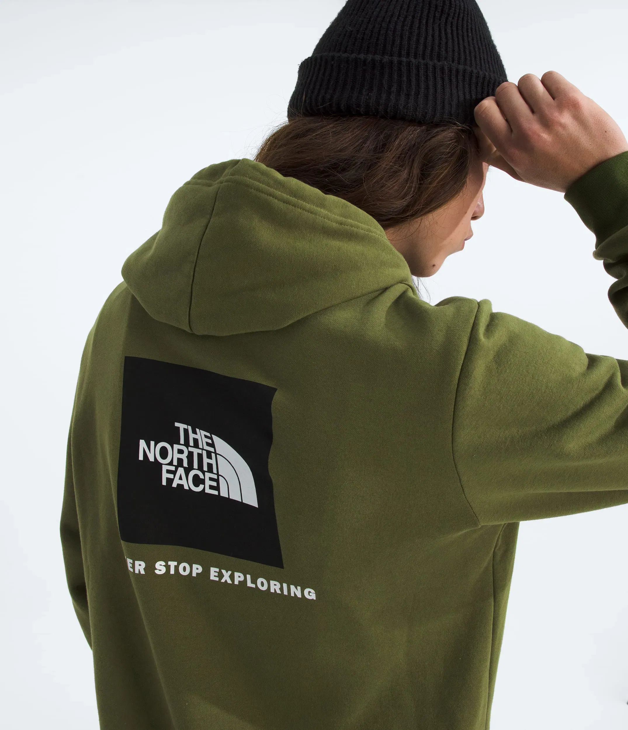 The North Face Men’s Evolution Box NSE Regular Hoodie Woodland Green