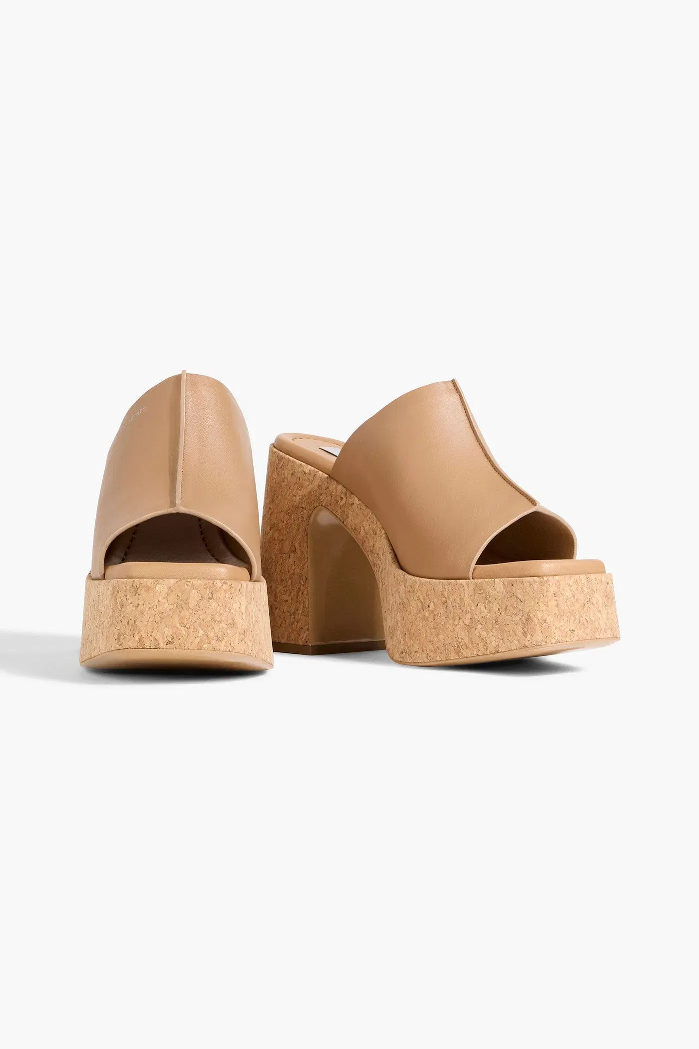Stella Mccartney Skylar Platform Mules Light Brown Women's