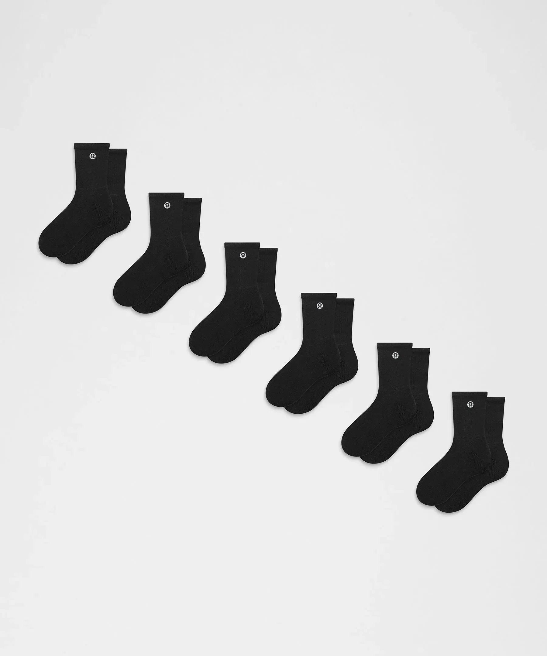 Lululemon Unisex Daily Essential Quarter Socks *6 Pack