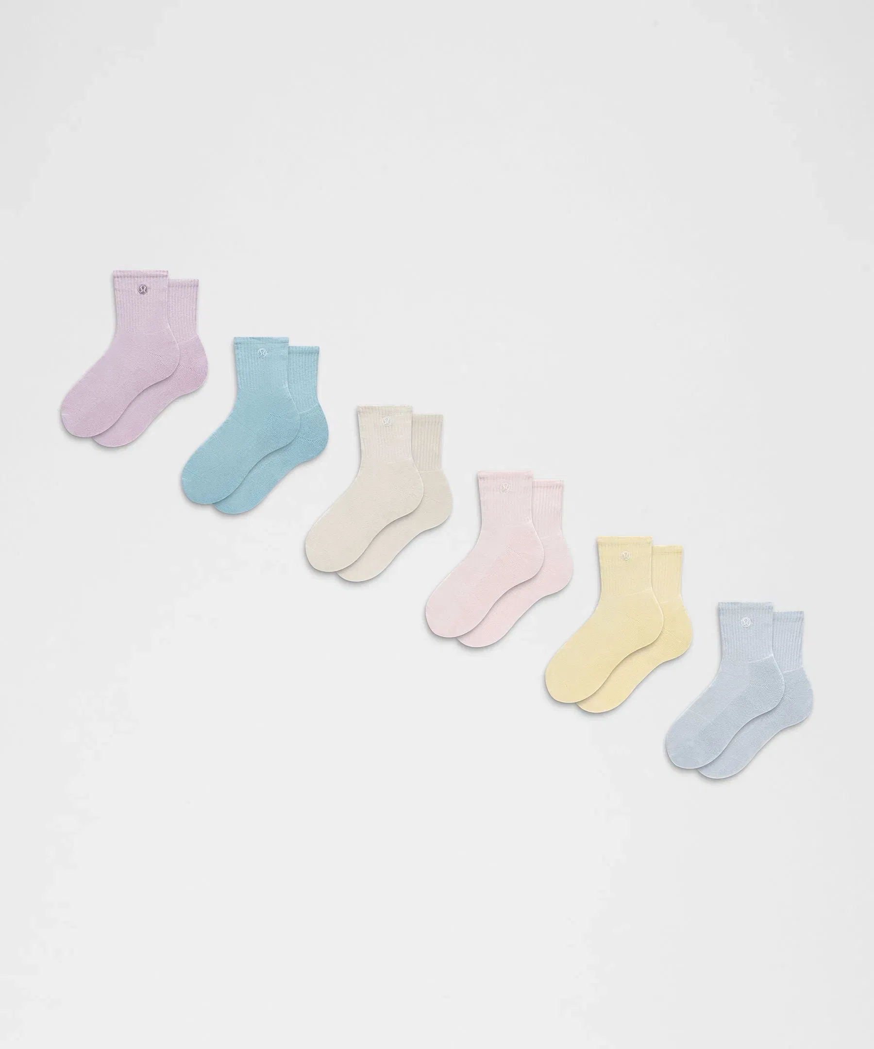 Lululemon Unisex Daily Essential Quarter Socks *6 Pack