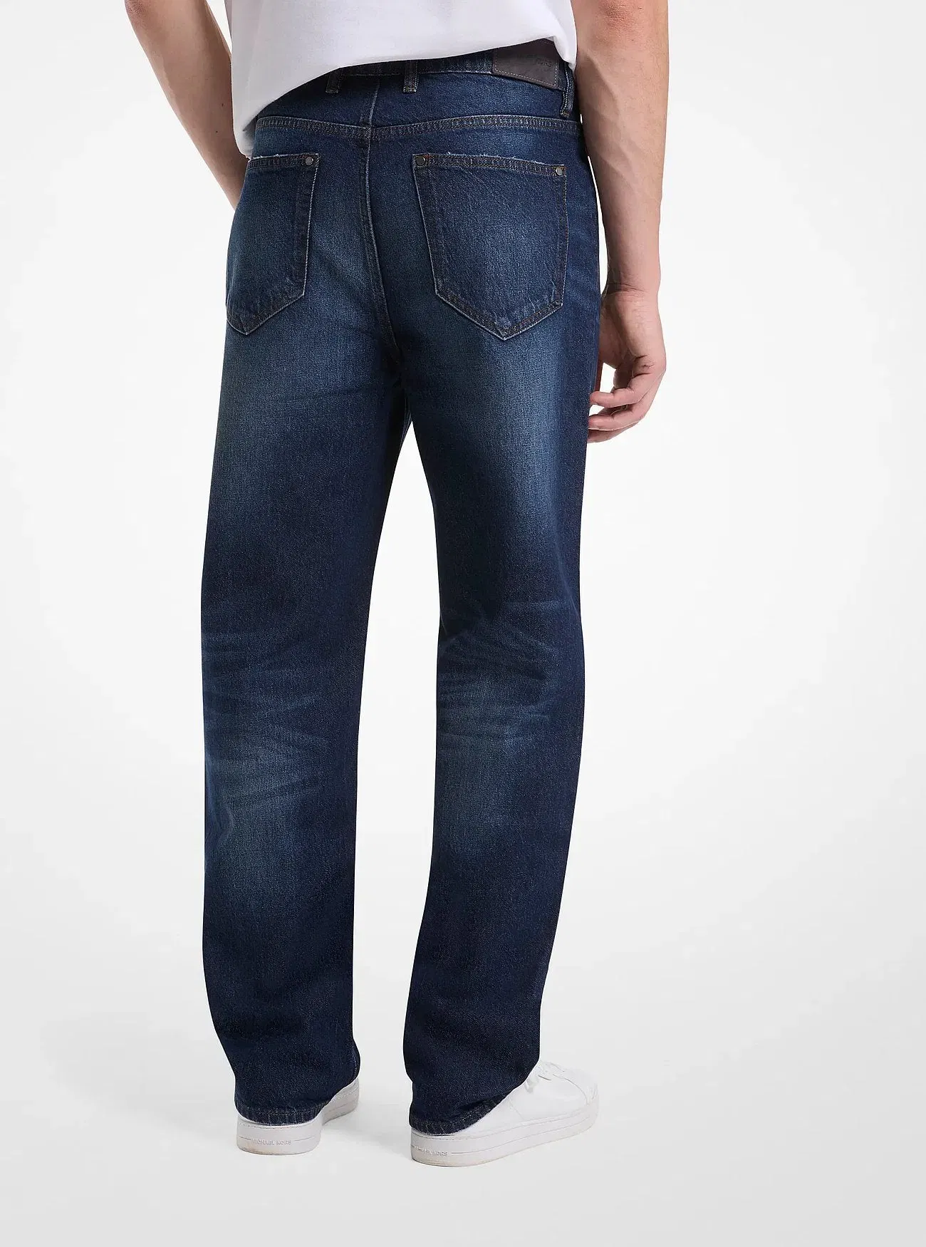 Michael Kors Finn Straight Fit Denim Jeans MID BLUE FADE WASH