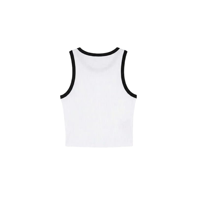 Sknny B*tch Contrast Women White Tank