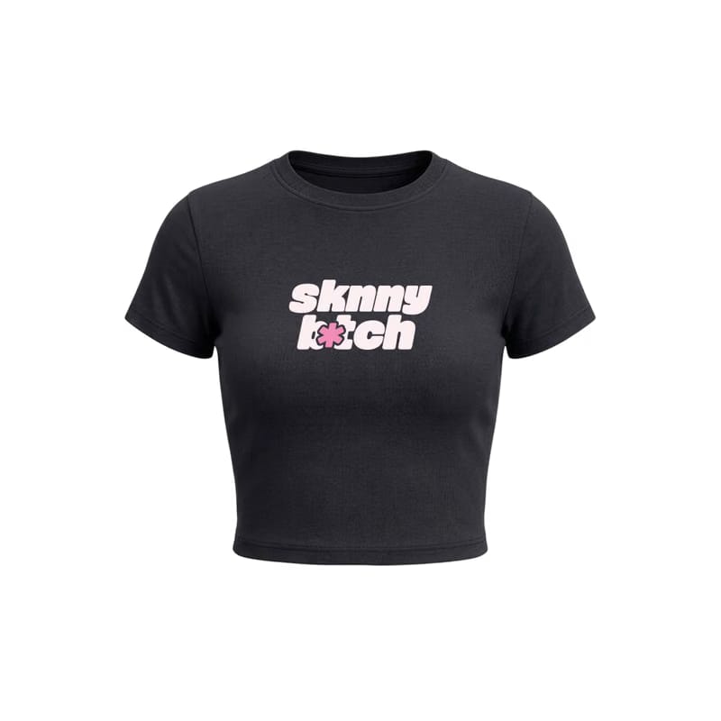 Sknny B*tch Signature Sculpt Black Tee