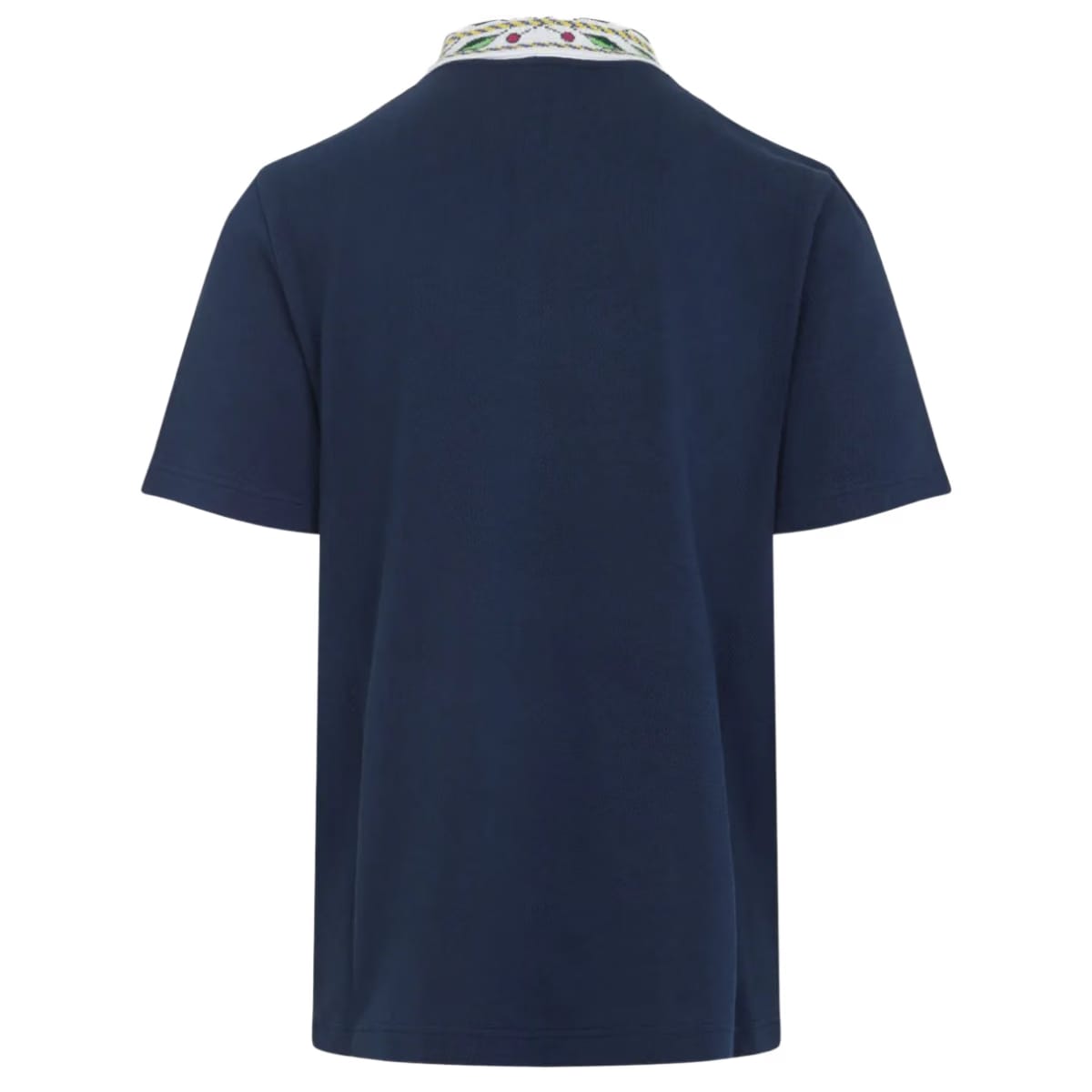 Casablanca Laurel Pique Polo Shirt Navy Blue
