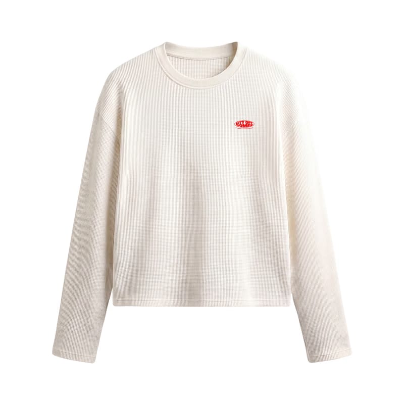 City Off Domes Liberty Script Waffle T-shirt Off White