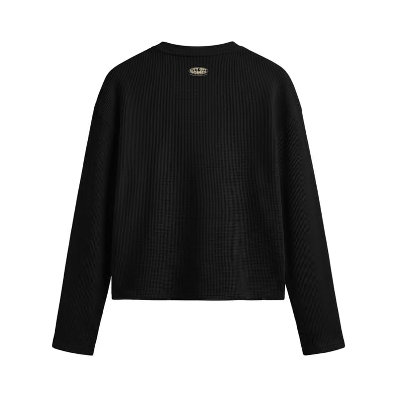 City Off Domes Mono Icon Waffle T-shirt Black