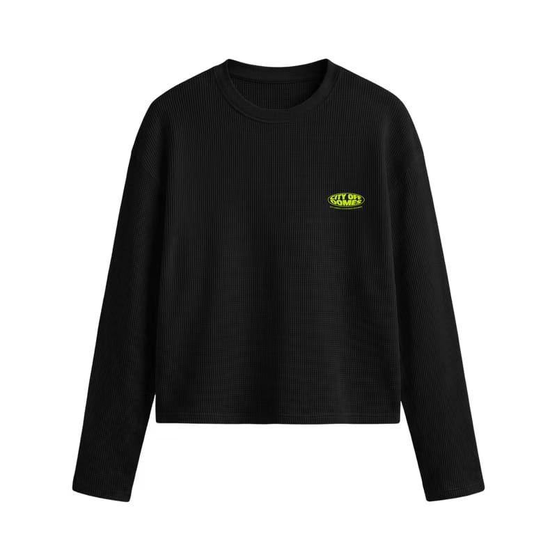 City Off Domes Snake Trail Waffle T-shirt Black