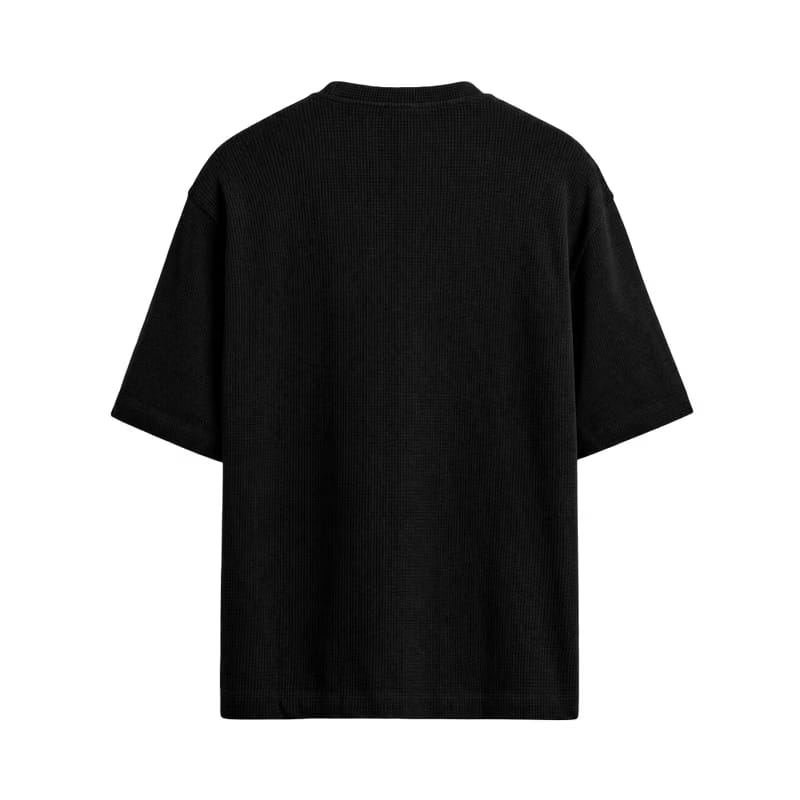 Classic Gridweave Box Fit Tee - Noir