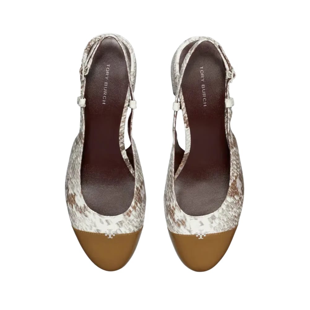 Tory Burch Cap-Toe Slingback Granite Roccia