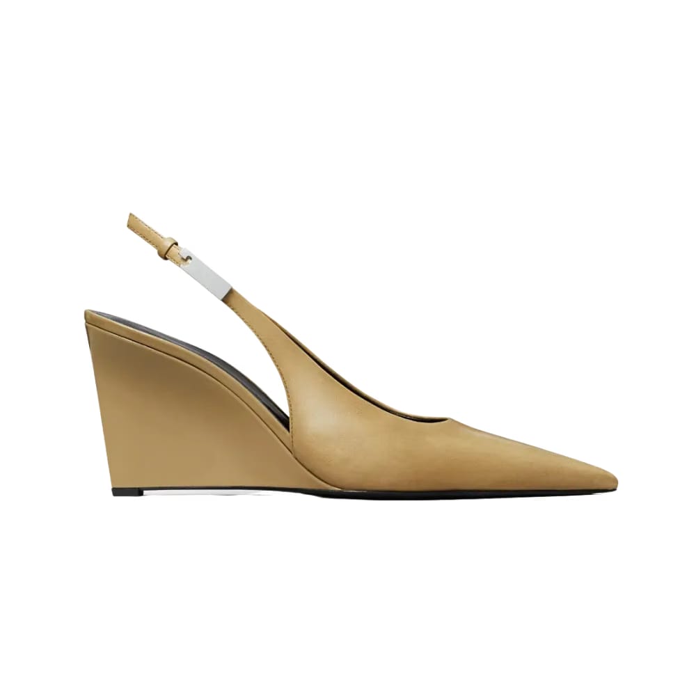 Tory Burch Gigi Slingback Wedge Burnt Honey