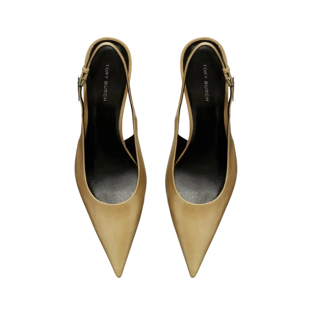Tory Burch Gigi Slingback Wedge Burnt Honey