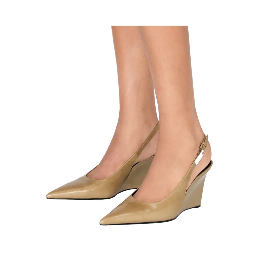 Tory Burch Gigi Slingback Wedge Burnt Honey