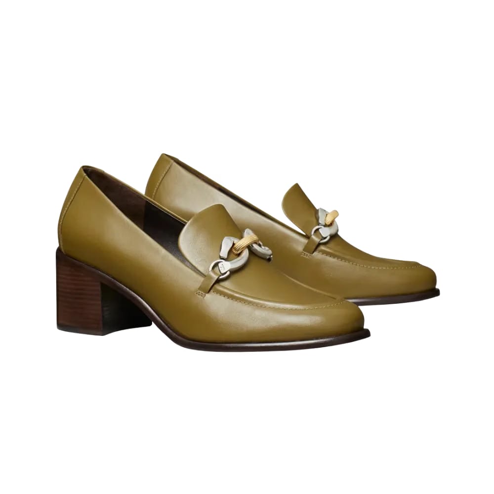 Tory Burch Jessa Heeled Loafer Ramure Green