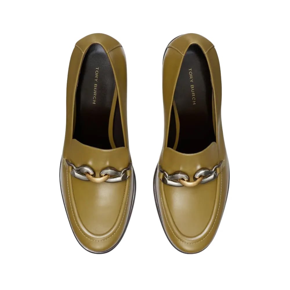 Tory Burch Jessa Heeled Loafer Ramure Green