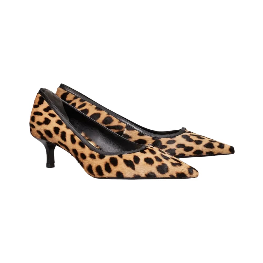 Tory Burch Double T Buckle Low-Heeled Pump Classic Leopard