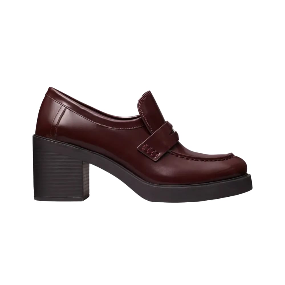 Tory Burch Classic Heeled Lug Loafer Plum