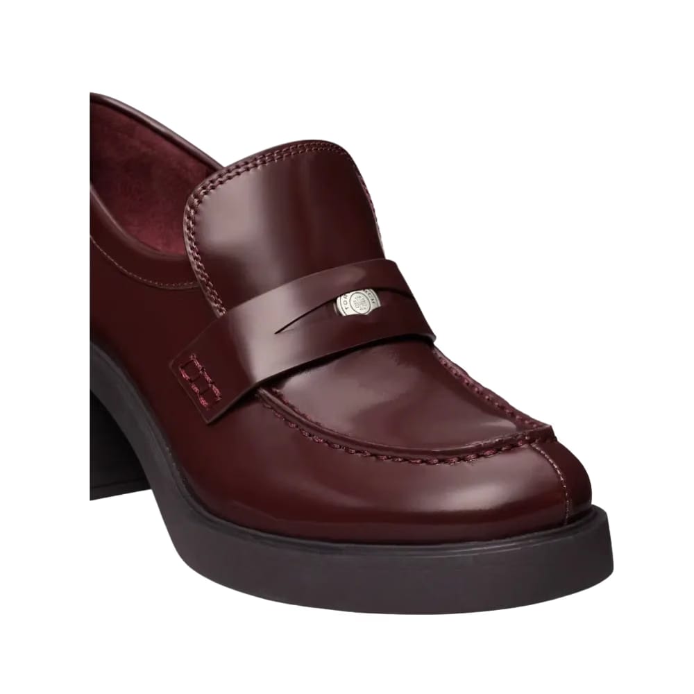 Tory Burch Classic Heeled Lug Loafer Plum