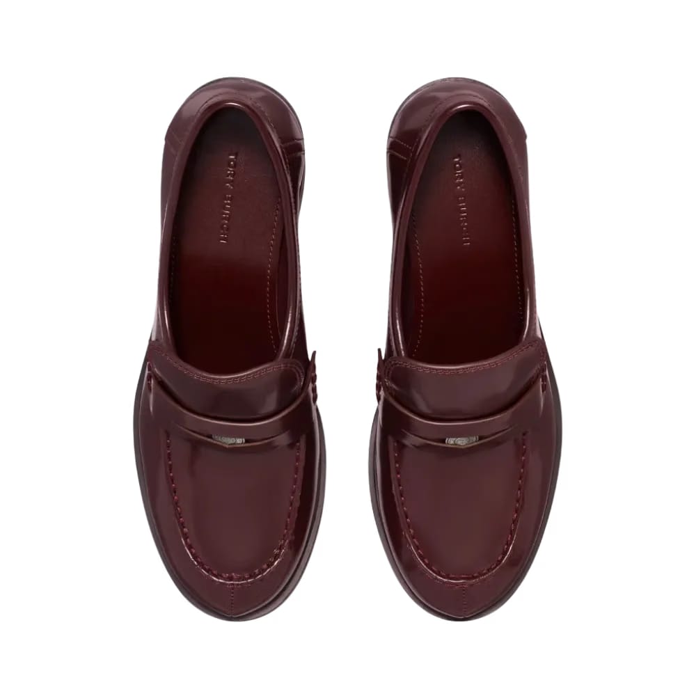 Tory Burch Classic Heeled Lug Loafer Plum