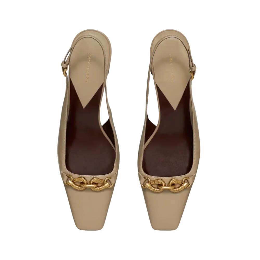 Tory Burch Jessa Heeled Slingback Ecru