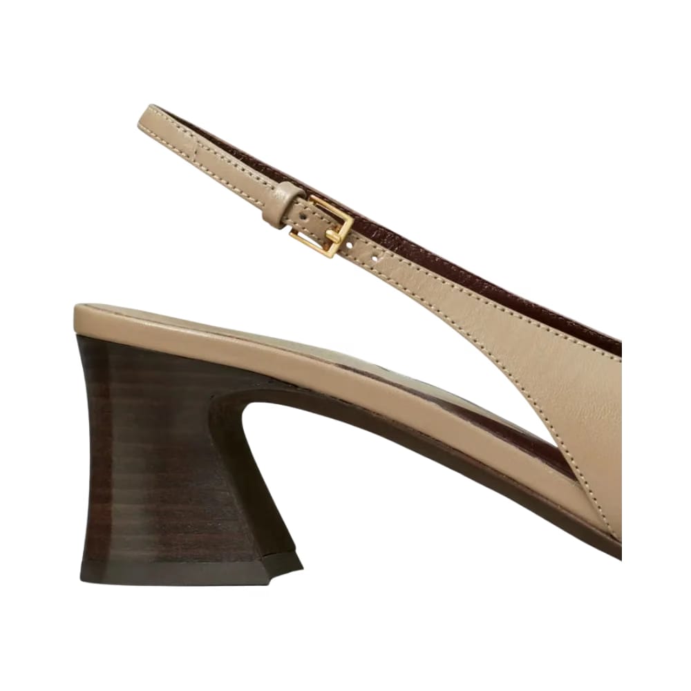 Tory Burch Jessa Heeled Slingback Ecru