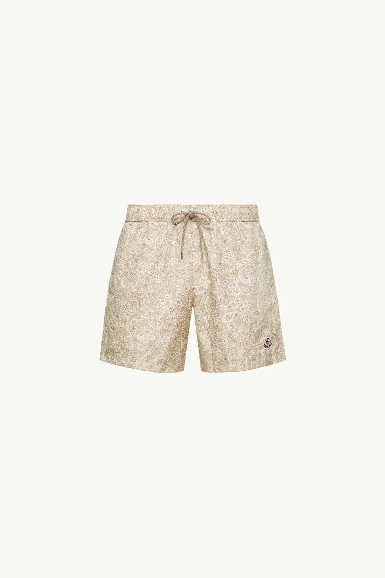 Moncler Paisley Print Swim Shorts Light Beige Light Beige