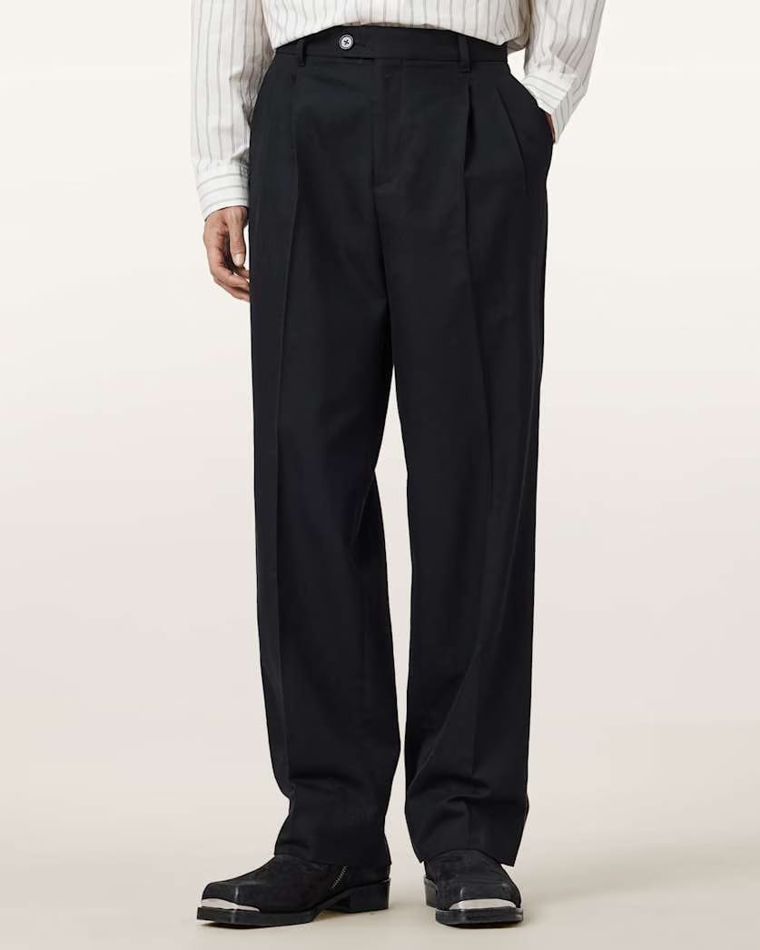 AllSaints Tallis Straight Leg Pants Feather Taupe