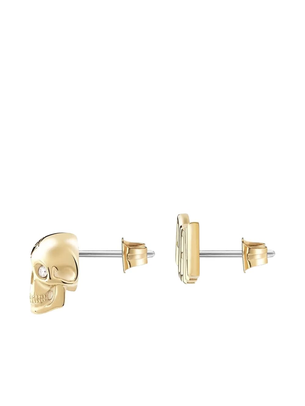 skull and logo stud earrings