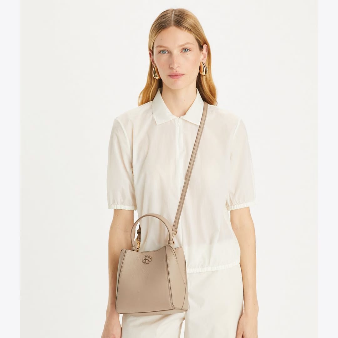 Tory Burch Small McGraw Bucket Bag Fresh Clay