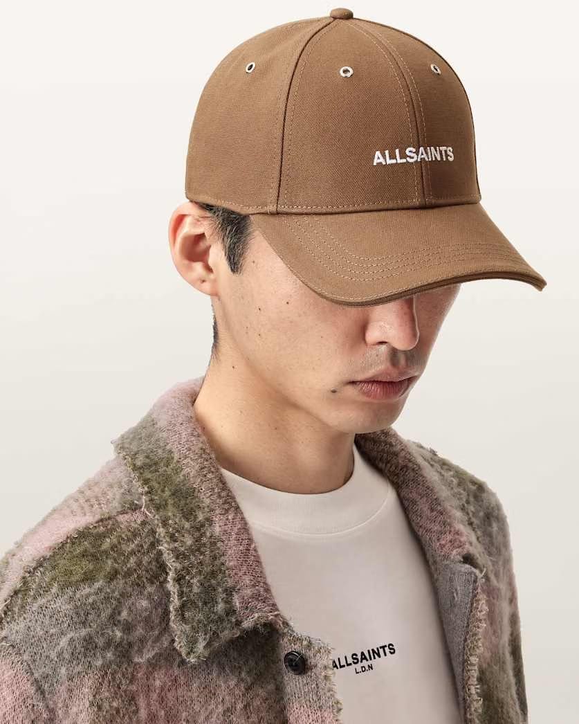 AllSaints Theo Baseball Cap Cider Brown