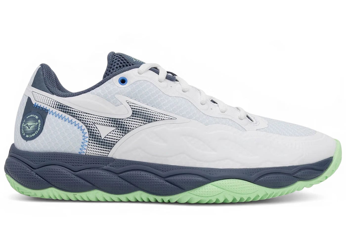Mizuno Wave Enforce Court Cc White Vintage Indigo Neo Mint