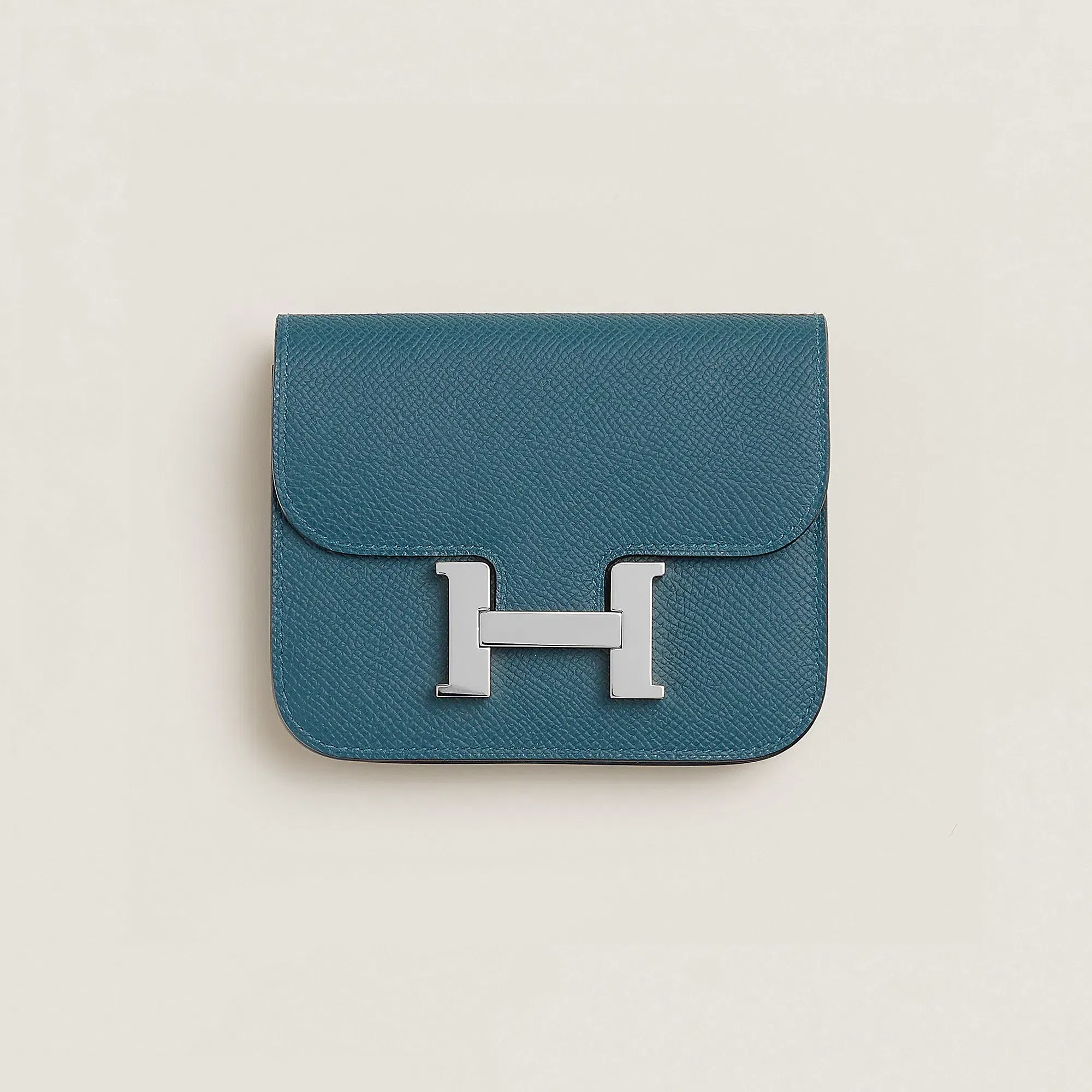 Hermes Constance Slim Wallet Bleu Saphir