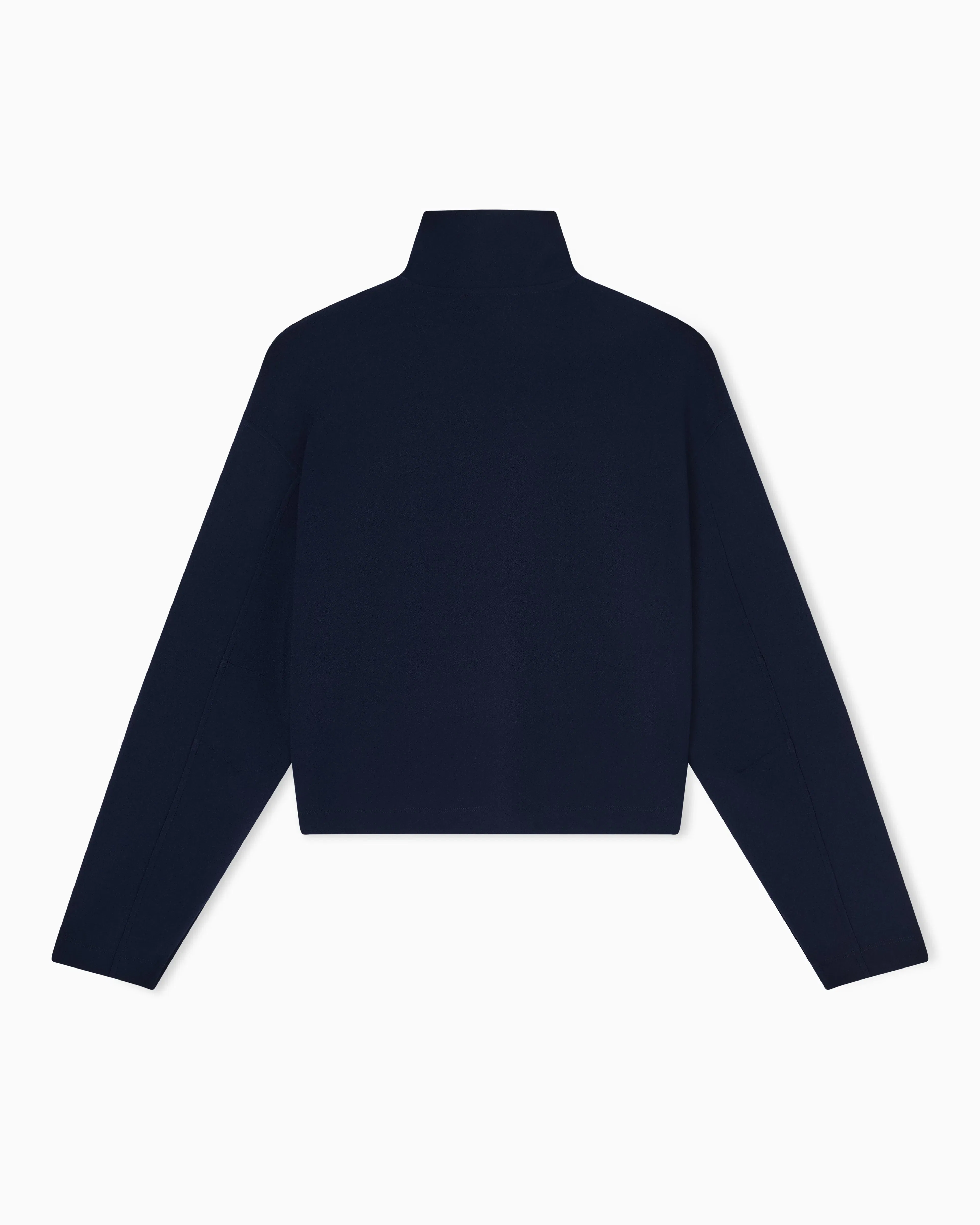 Emporio Armani Crêpe-jersey, zip-up sweatshirt