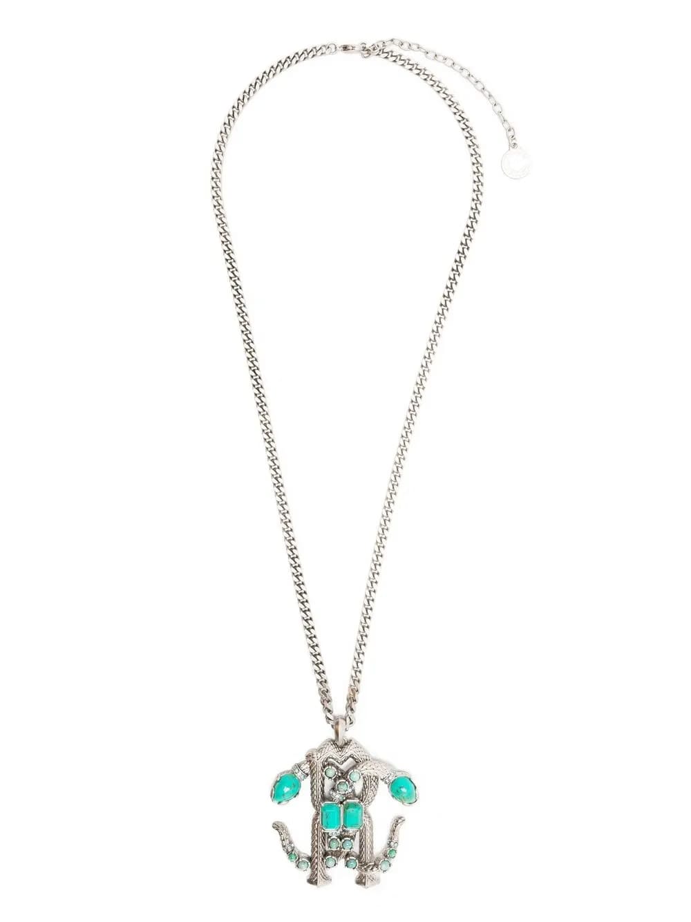Mirror Snake pendant necklace