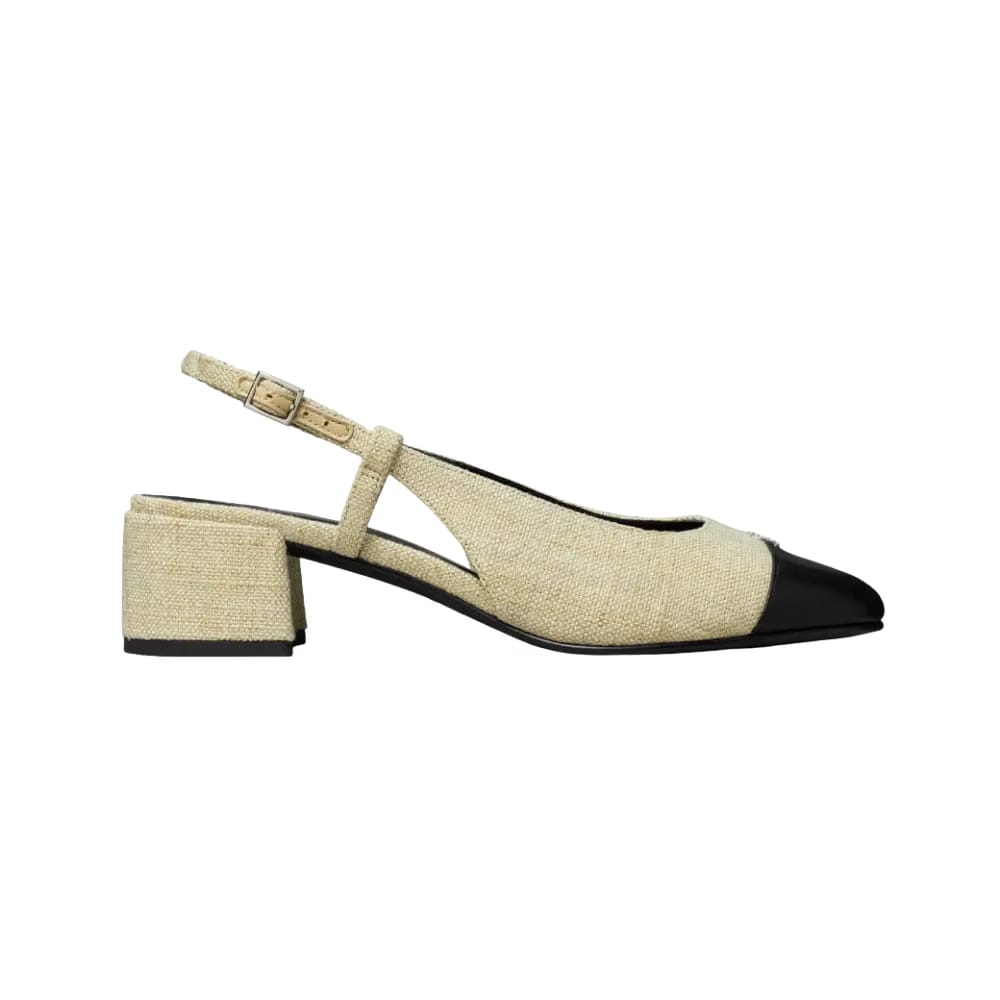 Tory Burch Cap-Toe Slingback Wild Wheat