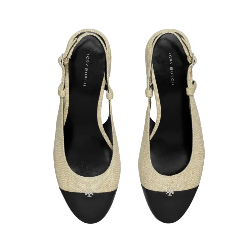 Tory Burch Cap-Toe Slingback Wild Wheat