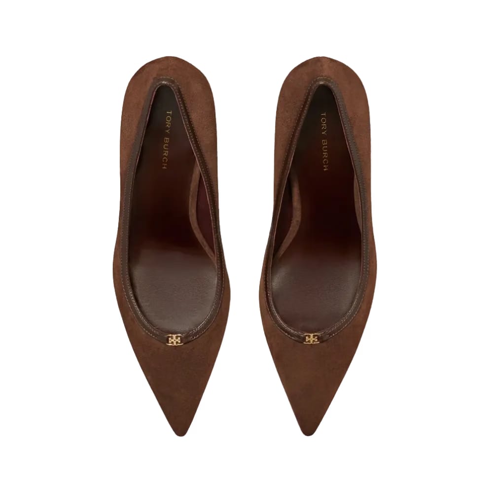 Tory Burch Double T Buckle Pump Dark Cocoa