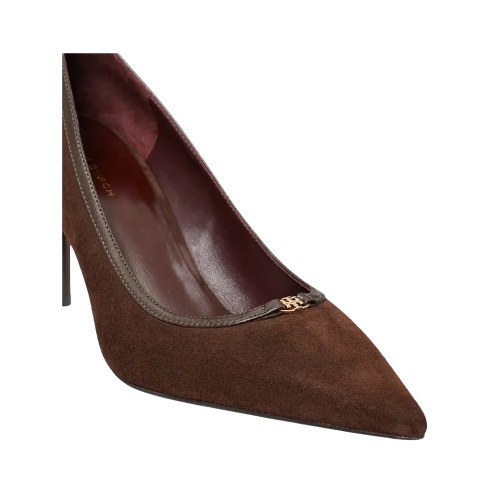 Tory Burch Double T Buckle Pump Dark Cocoa