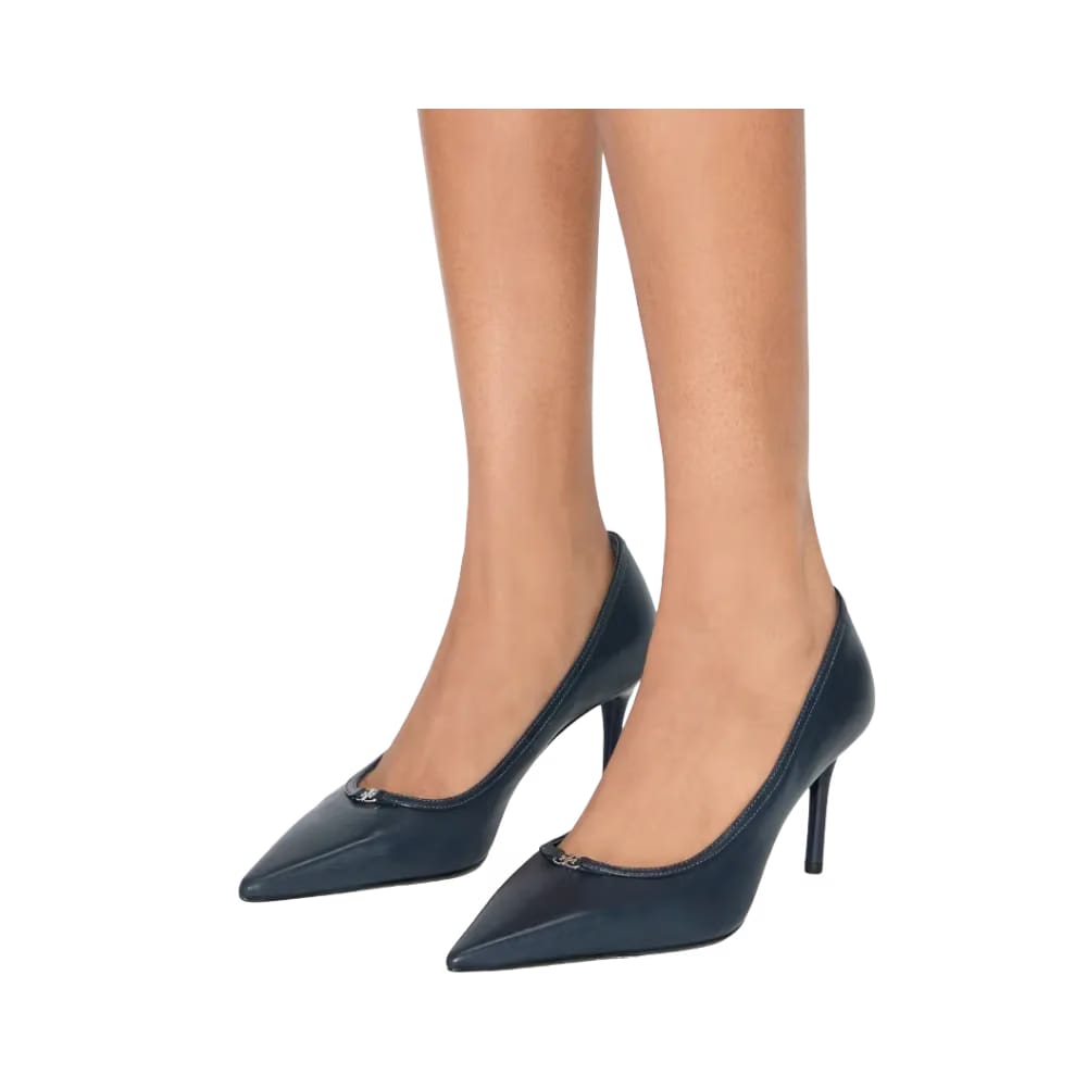 Tory Burch Double T Buckle Pump New Navy