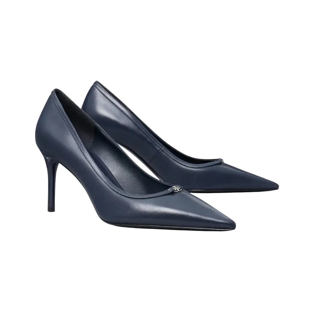 Tory Burch Double T Buckle Pump New Navy