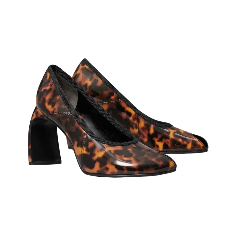 Tory Burch Peep-Toe Pump Tortoiseshell