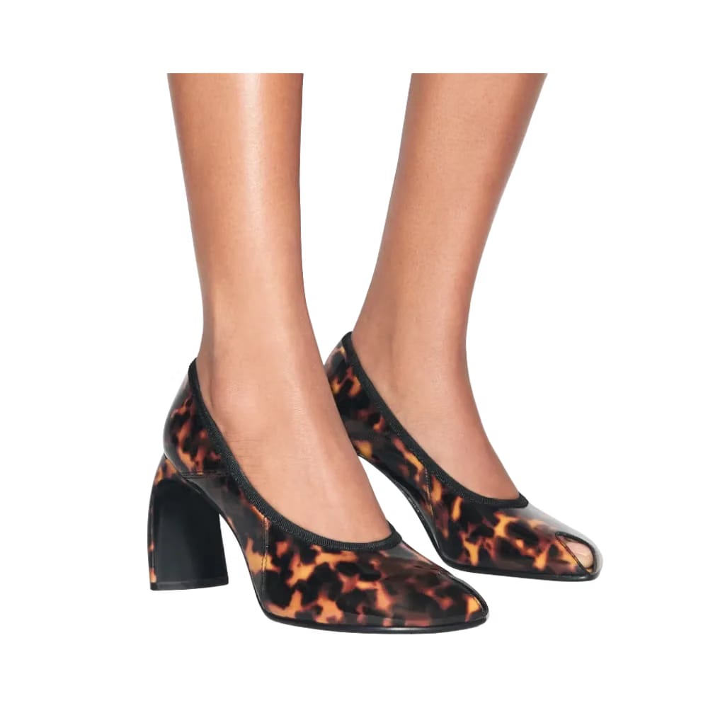 Tory Burch Peep-Toe Pump Tortoiseshell