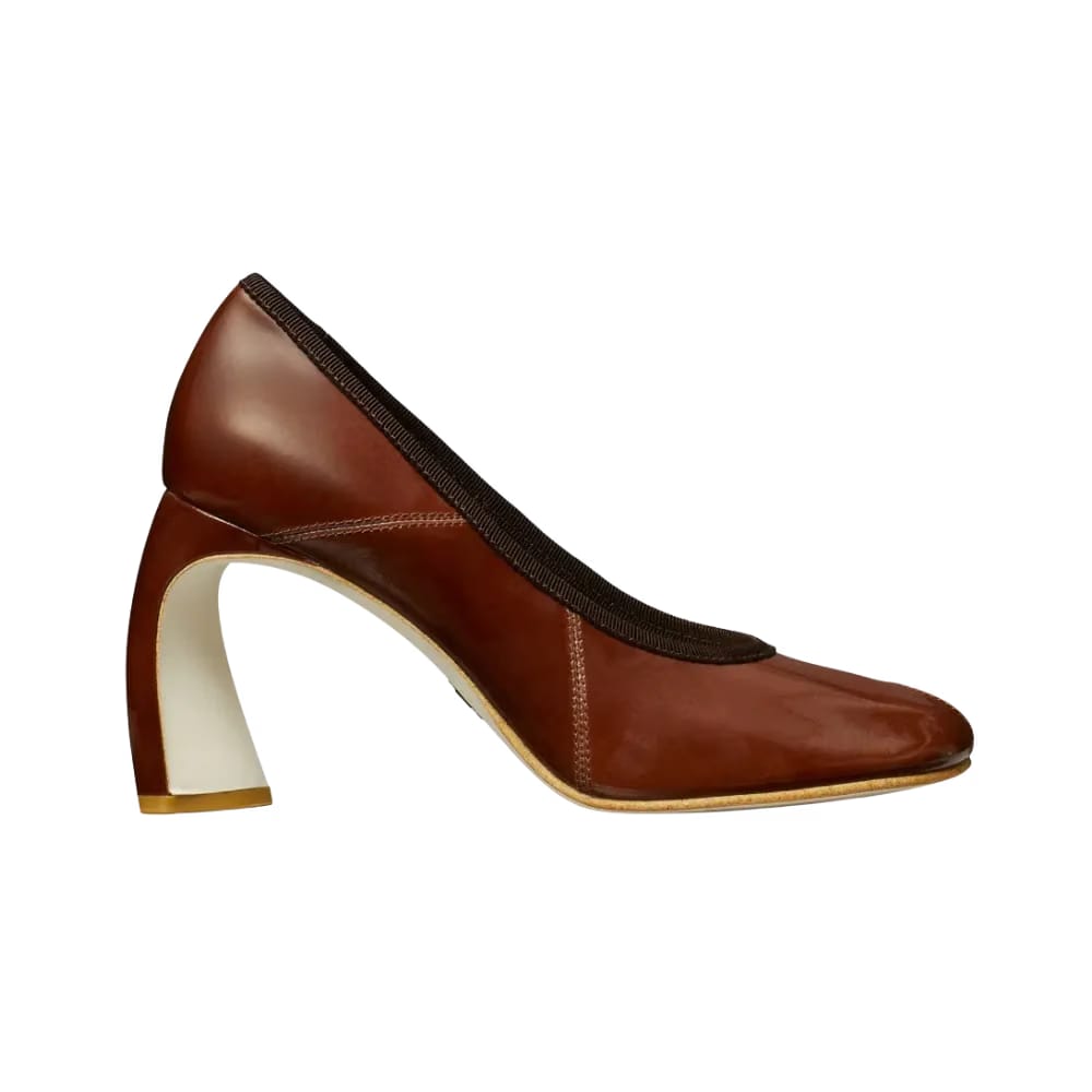 Tory Burch Peep-Toe Pump Russet brown