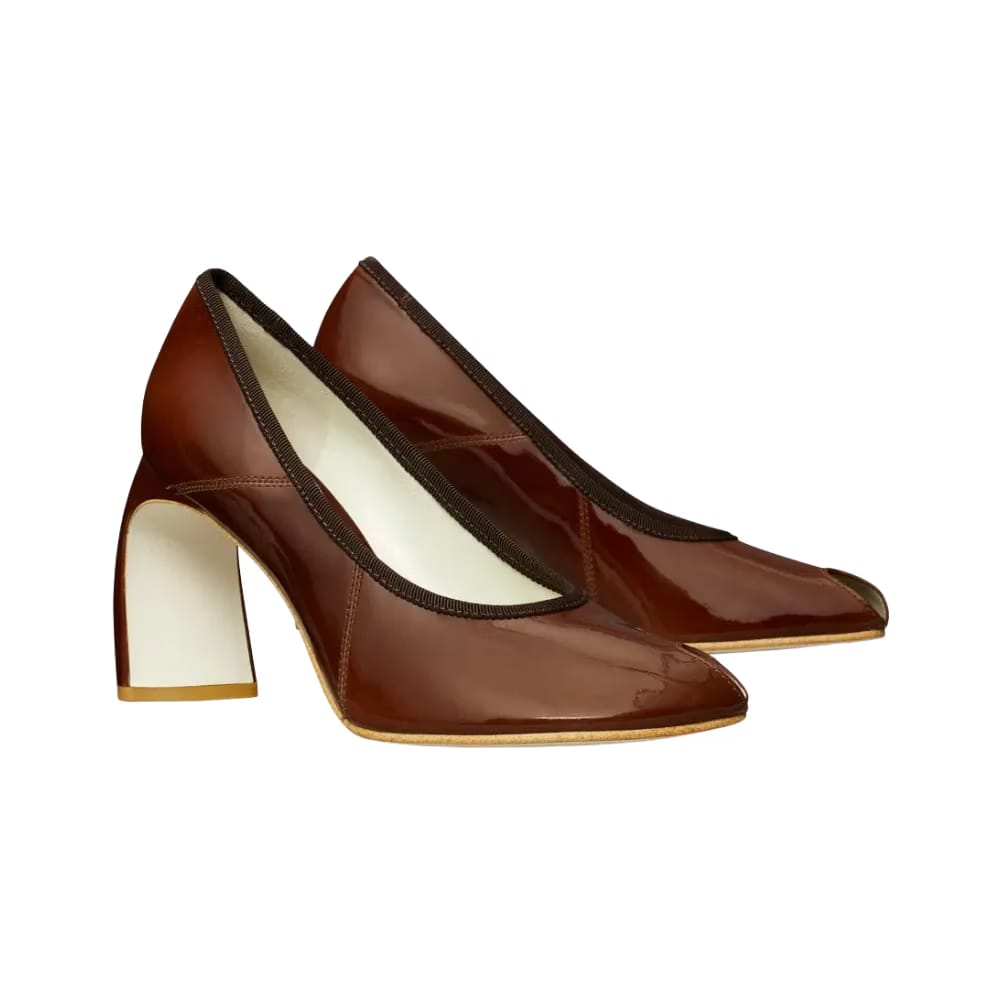 Tory Burch Peep-Toe Pump Russet brown
