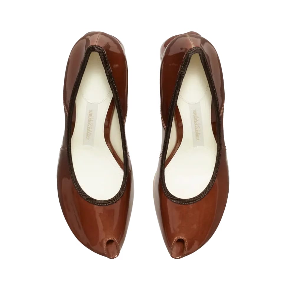 Tory Burch Peep-Toe Pump Russet brown
