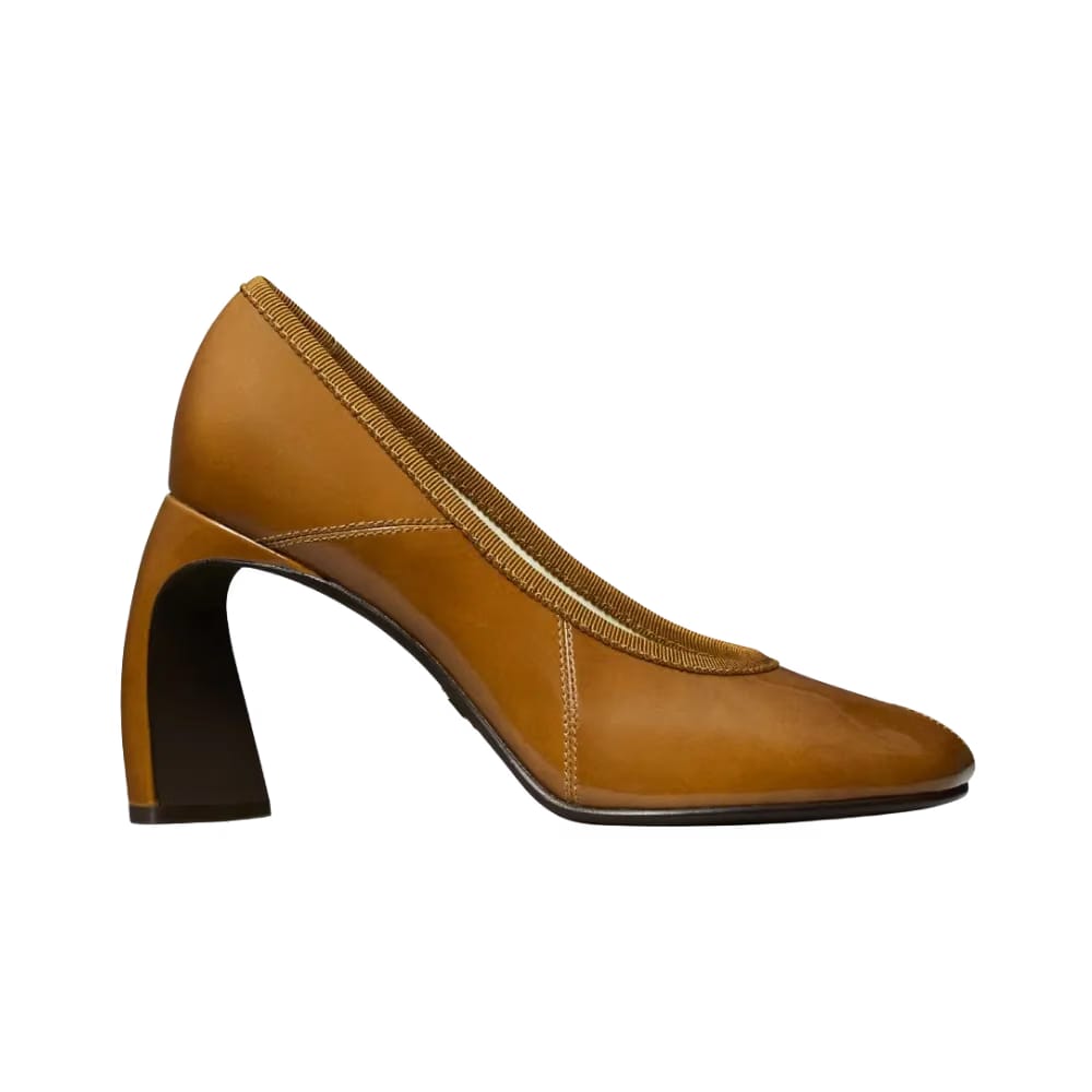 Tory Burch Peep-Toe Pump Caramel Tan
