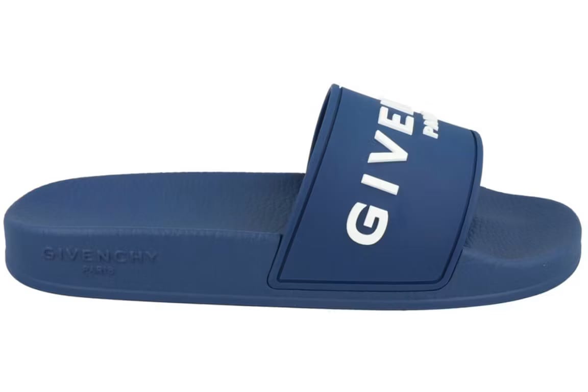 Givenchy Logo Signature Wmns Slides Blue