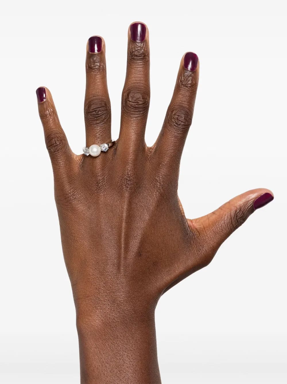 Matrix crystal pearl ring