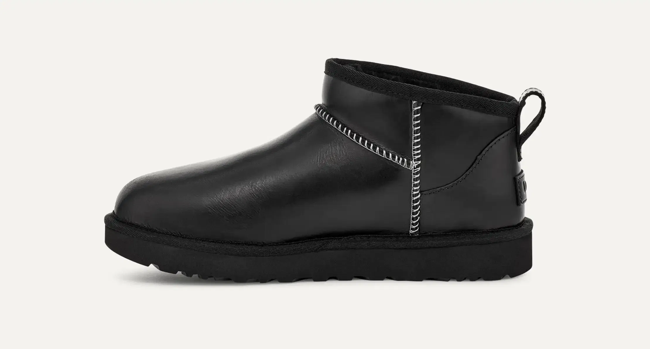 Ugg Classic Ultra Mini Leather Regen Black (Women's)