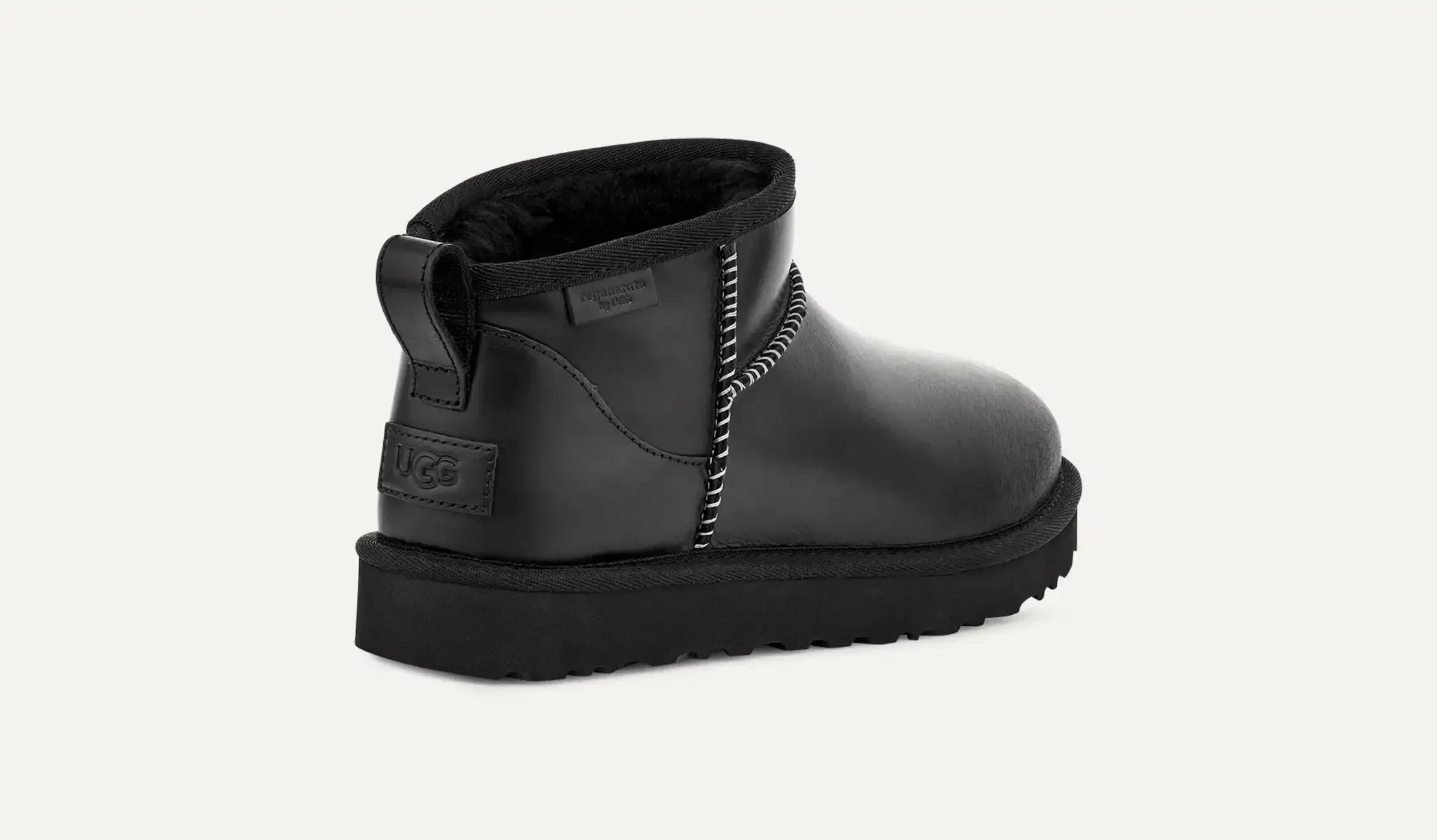 Ugg Classic Ultra Mini Leather Regen Black (Women's)