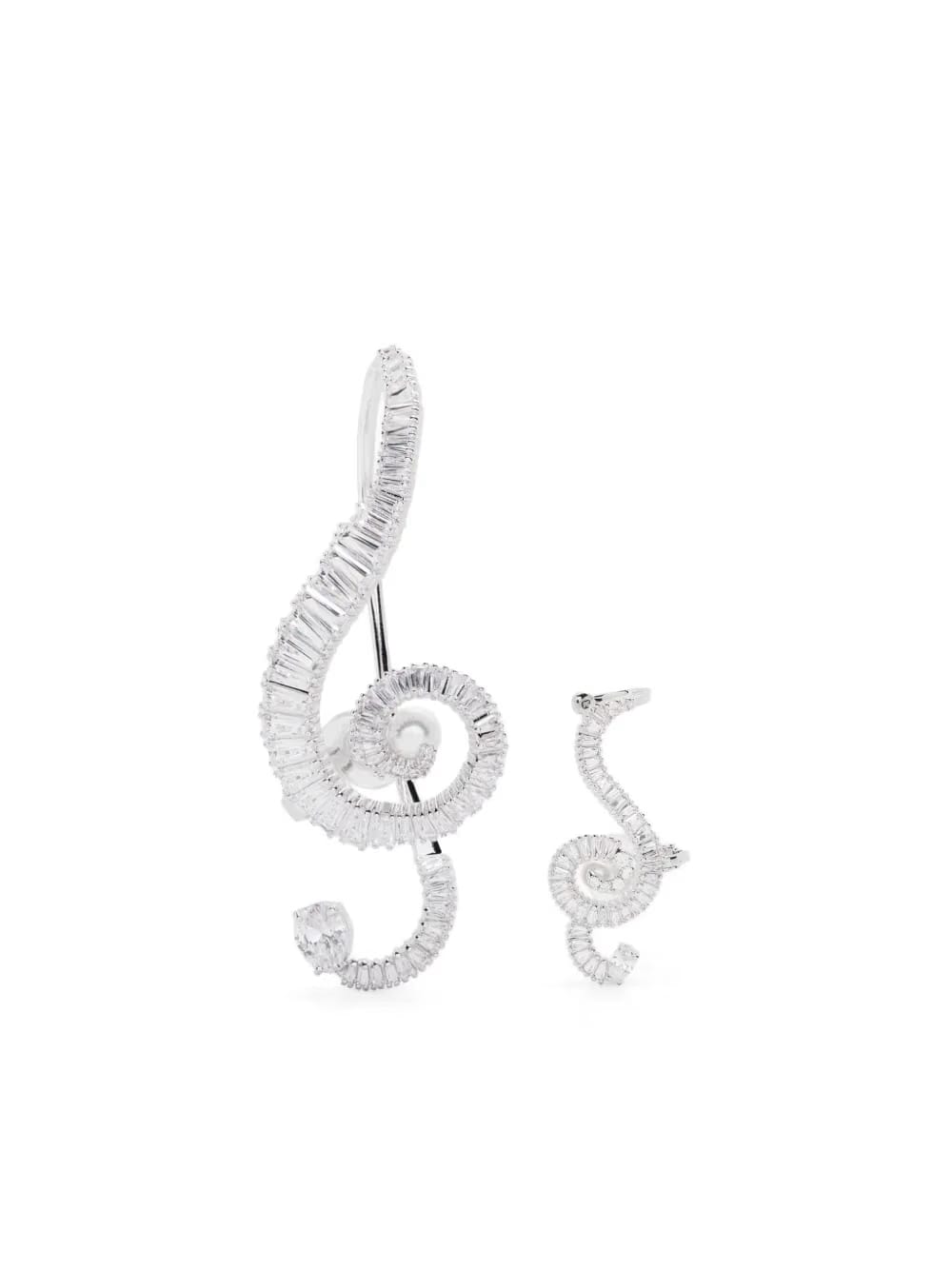 crystal-embellished clip earrings